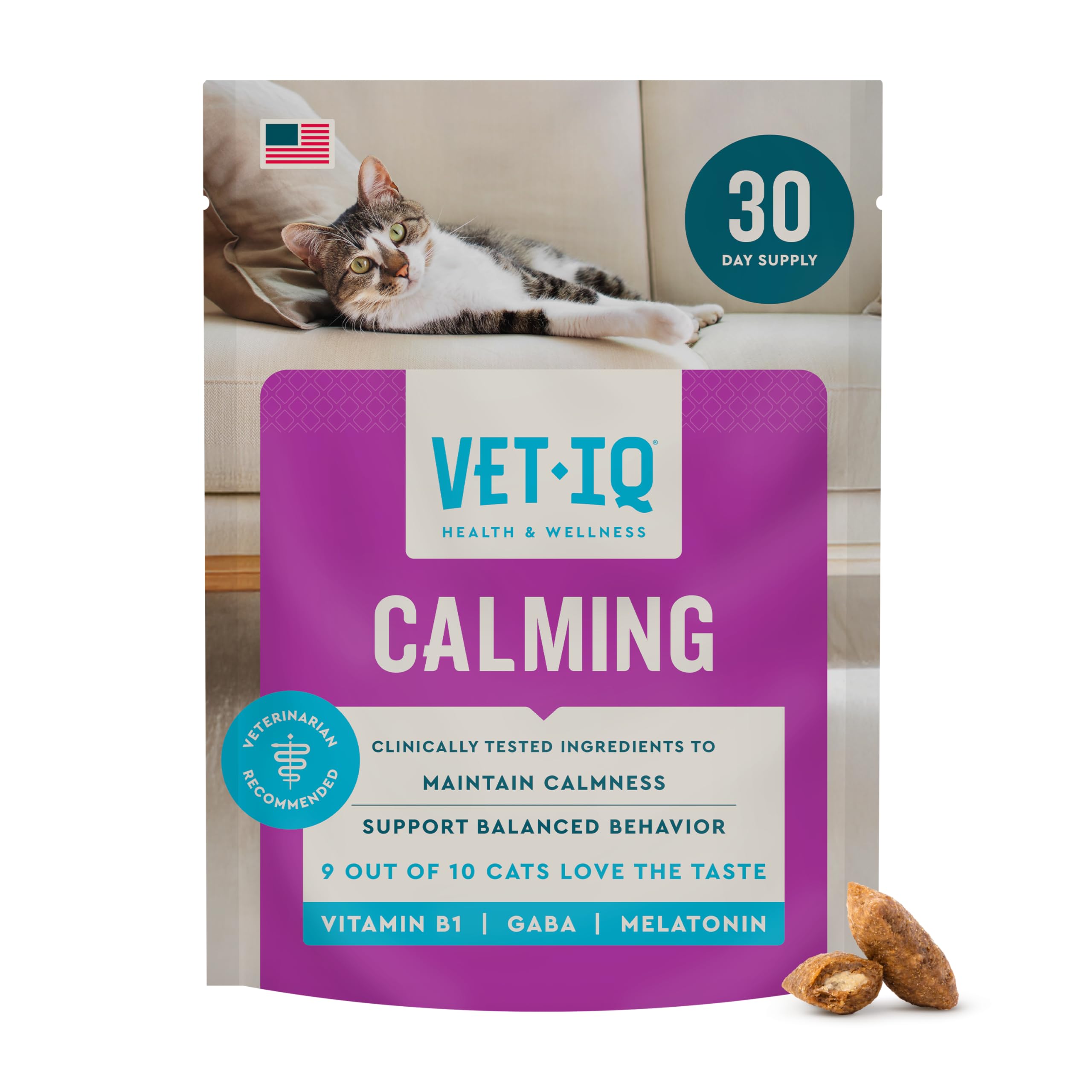 Amazon.com : VetIQ Cat Calming Treats with Melatonin for Stress